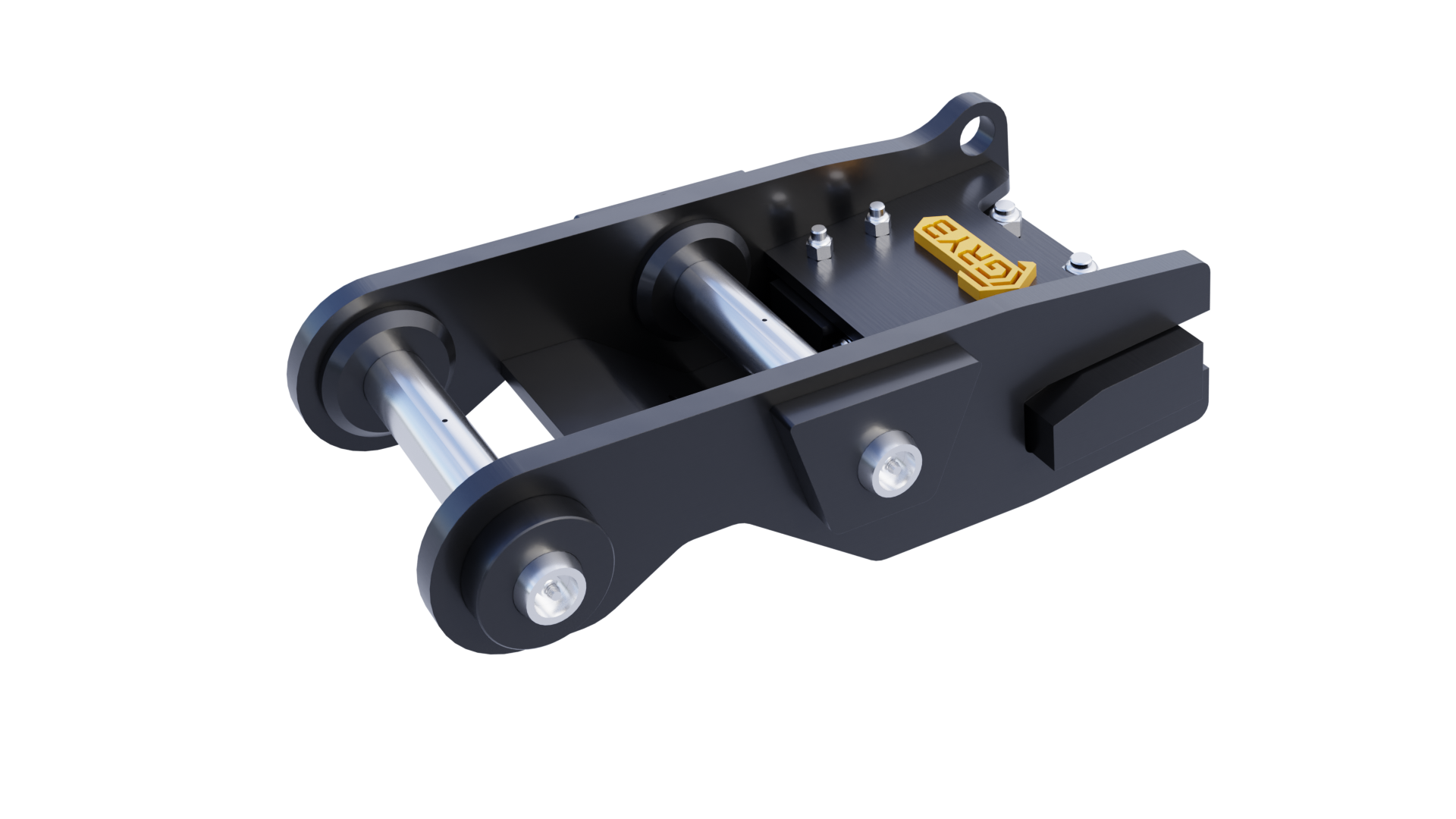 Reversible excavator coupler for John Deere